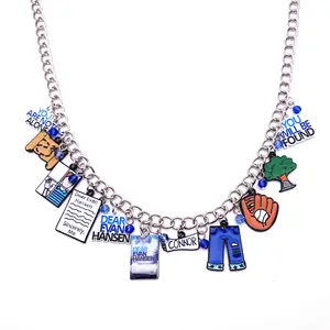 Ventas al por mayor de películas de TV personalizadas Estados Unidos Europa Aleación de Zinc Anime Broadway Evan Hansen japonés Japón encanto colgante collar