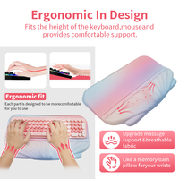 Repose-poignet ergonomique en mousse à mémoire de forme pour clavier et souris de jeu, tapis de bureau antidérapant pour le bureau