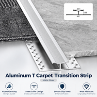 Profilé de transition auto-adhésif en aluminium pour tapis, bordure de sol, pour hôtel, joint décoratif pour tapis et parquet, moulure de finition