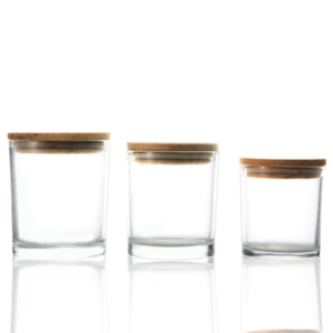 Hochwertige atmos phä rische Duft kerzen becher Minimalist ische runde transparente Glas kerzen gläser für den Heimgebrauch. - Product Image 2