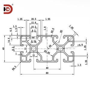 Profilo Estruso in <span class=keywords><strong>Alluminio</strong></span> Industriale Nero 4080 Profilo in Lega <span class=keywords><strong>di</strong></span> <span class=keywords><strong>Alluminio</strong></span> 4080 per Linea <span class=keywords><strong>di</strong></span> Assemblaggio - Product Image 3