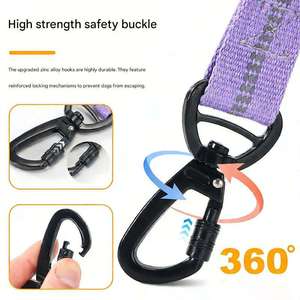 Correa de Seguridad para Perros de Alta Resistencia con Gancho Giratorio de 360 Grados de Aleación de Zinc para Mascotas en Color Morado - Product Image 1