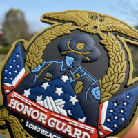 Insigne en caoutchouc PVC 3D personnalisé Patch en silicone Boucle de crochet thermocollante pour chapeaux Bâtons d'airsoft Étiquette souple collante Patchs en PVC souple en plastique