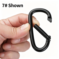 Étui pour écouteurs Bluetooth en alliage d'aluminium noir en forme de gourde en D, avec crochet et mini porte-clés