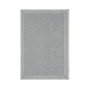 Tapis rectangulaire moderne à tissage plat géométrique noir et blanc pour salle de bain, lavable, avec support en caoutchouc, prix en gros - Product Image 6