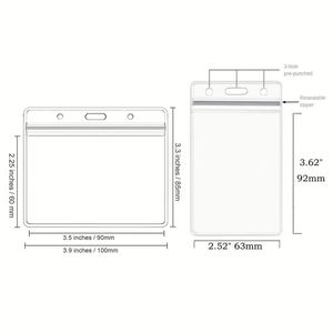 X616 Transparent Soft PVC Card <b>Holder</b> ID Name Tag <b>Badge</b> <b>Holder</b> Vertical or Horizontal - Product Image 1