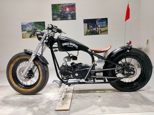 <span class=keywords><strong>Moto</strong></span> Vintage Harleyi 125cc, Modello Popolare con Barra Orizzontale, Raffreddamento ad Aria, Alimentazione a Benzina, Piccola Auto Sportiva da Corsa - Product Image 6