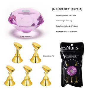 Support d'embouts d'ongles en <span class=keywords><strong>argile</strong></span> de style japonais en forme de main, présentoir d'art d'ongle de boue pour l'entraînement des ongles - Product Image 6