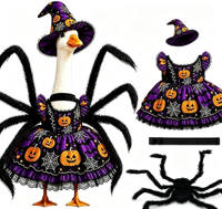 Costume d'Halloween pour animaux de compagnie : tenue d'oie ou de canard avec chapeau, thème araignée, directement de l'usine, pour oie de porche