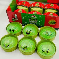 Jouet anti-stress Grinch Monstre Vert de Noël en TPR, phosphorescent, à remontée lente, Squishy, boîte surprise, cadeau