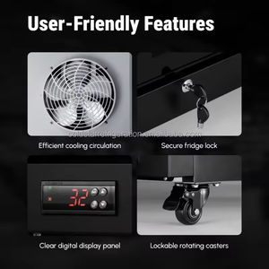 Congélateur vertical commercial COLDSTAR BXA1680-3M à porte vitrée transparente, 3 portes, température unique, avec système de refroidissement par ventilateur et dégivrage automatique - Product Image 3