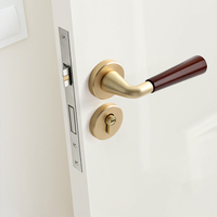 Nouvelle serrure de chambre en noyer antique, serrure de porte intérieure silencieuse, serrure de porte et de maison à système séparé