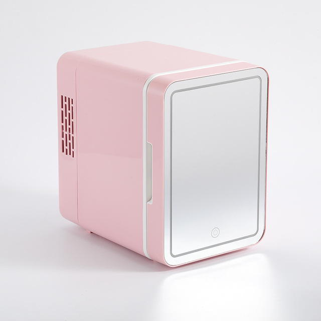 4L Car Refrigerator Car Home Dual-use Mini Cosmetics Beauty Mini Refrigerator Mirror Refrigerator