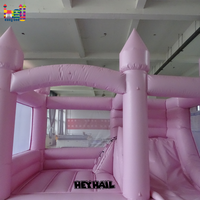 Château gonflable commercial blanc avec toboggan pour mariage, combo de jeux gonflables