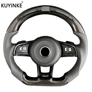 พวงมาลัยรถยนต์คาร์บอนไฟเบอร์ LED สำหรับ Volkswagen <span class=keywords><strong>VK</strong></span> R-Line Bora Sagitar Magotan B7 B6 B8กอล์ฟ6 CC Passat POLO Tiguan - Product Image 1
