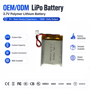 Baterai LiPo Kelas A Bersertifikasi CCC KC 702535 3.7V 600mAh untuk Pelacak GPS, Kunci Pintar, Perangkat Medis, OEM Kustom - Product Image 1
