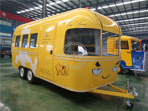 Camion de restauration rapide mobile standard américain OEM, camion de vente de glaces et de snacks avec visage souriant, à vendre en Europe - Product Image 4