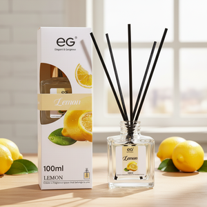 Op maat gemaakte luxe DIY geurdiffuser met rietjes, alcoholvrij, handgemaakt, milieuvriendelijk, langdurige geur, zwarte vezelstokjes - Product Image 1