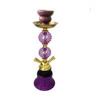Ensemble de narguilé arabe de luxe moderne tuyaux doubles haut de gamme avec tuyau en verre acrylique givré Shisha portable avec boîte-cadeau