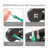 Pince à sertir industrielle CNBX HSC6-4 en acier à haute teneur en carbone avec poignée souple pour bornes de câbles et cosses de câbles