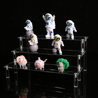 Usine directe 3 niveaux Portable acrylique Riser présentoir cosmétiques support pour figurines d'action Cupcake Dessert affichage