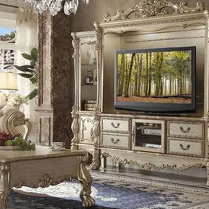 定制橱柜超宽经典复古风格客厅电视柜带抽屉木制储物柜 - Product Image 5