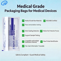 Pochette d'emballage extérieure pour sac de drainage, imprimée sur mesure, à usage unique, en papier pour dialyse, scellée au dos, en matériau composite transparent PET/PE(CPP), ISO