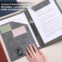 Carpeta A4 multifuncional al por mayor, almacenamiento de cuero para oficina de negocios, Clip de venta para tablero de datos y señalización, producto de archivo elegante