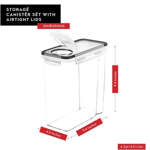 Lot de 4 accessoires pour la maison et la cuisine, boîtes de rangement transparentes pour réfrigérateur, plateau empilable, support de rangement pour aliments, ensemble de contenants - Product Image 3