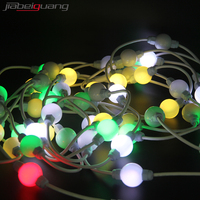 Lumière de boule de pixel numérique RGB LED SMD 5050 de 35 mm de diamètre, 6 pièces, 360 degrés, étanche, laiteuse, DC24V