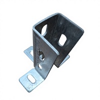 Plaque de connexion en acier en forme de C de marque ZF pour accessoires, support photovoltaïque solaire, colonne fixe, équerre diagonale, pied de bœuf, galvanisé à chaud