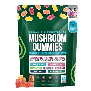 Gomitas de Hongos Orgánicos con Ashwagandha, Mezcla Funcional de Hongos 8 en 1 para el Apoyo Inmunológico y Mental, Sin Azúcar para Adultos - Product Image 1