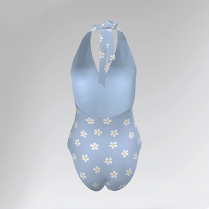Elegante Traje de Baño de Una Pieza con Estampado Floral y Cuello en V para Mujer, con Control de Abdomen y Lazos en la Espalda, Ideal para Resorts y Boutiques - Product Image 2