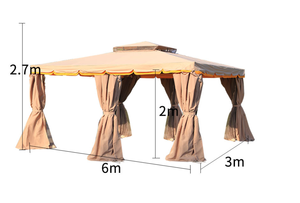 Grand parasol d'extérieur au design moderne avec matériau en polyester et impression sérigraphique pour usage en cour - Product Image 4