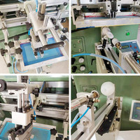Máquina de Serigrafía Semiautomática QFW para Macetas de Plástico y Jarrones de Cerámica, Diseño Curvo y Cilíndrico, Nueva, Capacidad de 1200 Piezas/hora