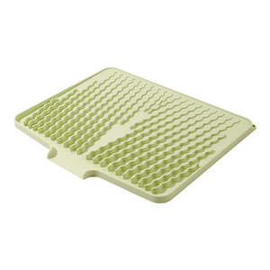 Modern Rectangle Plastic Non-Slip Kitchen Dish <b>Mat</b> Green - Product Image 1