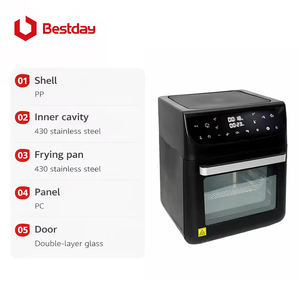 <span class=keywords><strong>Friggitrice</strong></span> <span class=keywords><strong>ad</strong></span> <span class=keywords><strong>Aria</strong></span> Calda 3D di Grande Capacità con Schermo Touch Digitale, Senza Olio, in Acciaio Inox 430, Elettrodomestico da Cucina - Product Image 5