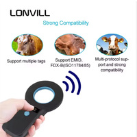 LONVILL Portable Animal Microchip Rfid Reader a la venta, precio de lector de código de barras de Venta caliente con BT