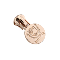 Conception de vêtements personnalisés de haute qualité Logo de marque Zip Pull 5 # curseurs de fermeture éclair en métal uniques pour accessoires de vêtement