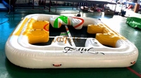 Plateforme flottante gonflable en PVC Drop Stitch pour sports nautiques et natation, certifiée CE, 3,6x3,6m, taille personnalisée pour les centres de villégiature