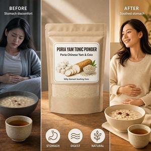 Tónico de Poria y Ñame <span class=keywords><strong>Chino</strong></span>, Bebida Herbal con Semillas de Coix, Comida Natural para el Equilibrio Digestivo, Mezcla para el <span class=keywords><strong>Desayuno</strong></span> 500g Yuzetang - Product Image 1