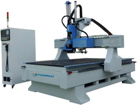 Routeur CNC ATC à changement d'outils automatique YN1325 pour portes en bois, meubles et tables, haute rigidité, 9.6kW, 380V, 220V, pour découpe et gravure