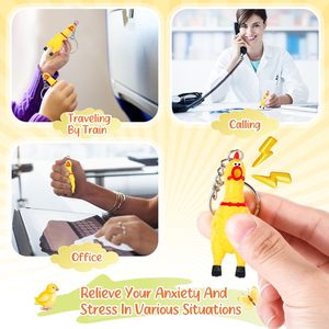 Shappy MINI squeaky Screaming ไก่ขนาดเล็กยางบีบจี้ของขวัญสำหรับคริสต์มาสวันเกิดปาร์ตี้ - Product Image 5