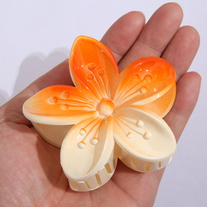 <span class=keywords><strong>PL</strong></span>ガールズサマービーチ美しいプルメリア花髪爪クリップ8cmハイビスカスハワイアンフランジパニヘアクリップウェディングギフト - Product Image 4