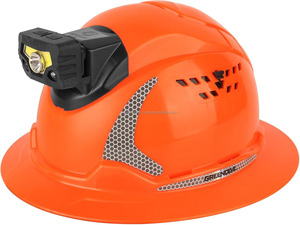 WELTA Vente en gros Casque de sécurité de haute qualité ANSI Z89.1 TYPE I en HDPE noir avec logo personnalisé, visière intégrale, fentes pour lampe frontale et 6 points de suspension - Product Image 3