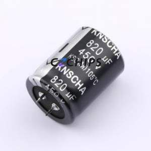 Condensateur électrolytique en aluminium à encliquetage LSG450M827T453S1AA, composant traversant (THT), D35xL45mm 820uF 20% 450V - Product Image 1