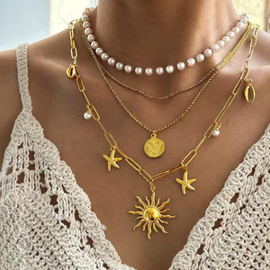 Collier tendance en perles d'eau douce et acrylique pour femme – Nouveaux accessoires de mode pour les vacances - Product Image 2
