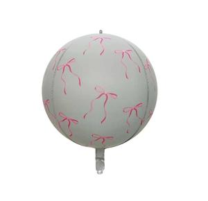 Ballons en feuille 4D mats rose à rayures étoilées avec nœud, 22 pouces, pour décorations <span class=keywords><strong>de</strong></span> fête, anniversaire, cirque, carnaval, Halloween, Noël - Product Image 2