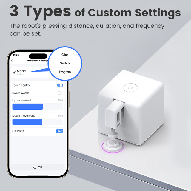 Tuya Smart Bluetooth Fingerbot Button Pusher, BLE Smart Switch Bot, APP & Voice Control, Works with Alexa & Google Home