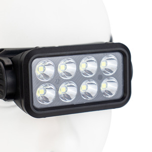 ไฟหน้าแบบ LED 8 ดวง ชาร์จ USB ได้ แสงสีขาว สำหรับตั้งแคมป์กลางแจ้ง พกพาสะดวก แสงแรง - Product Image 1